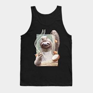 sloth making noodles Tank Top